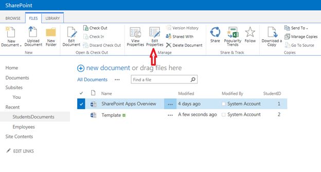 edit document library